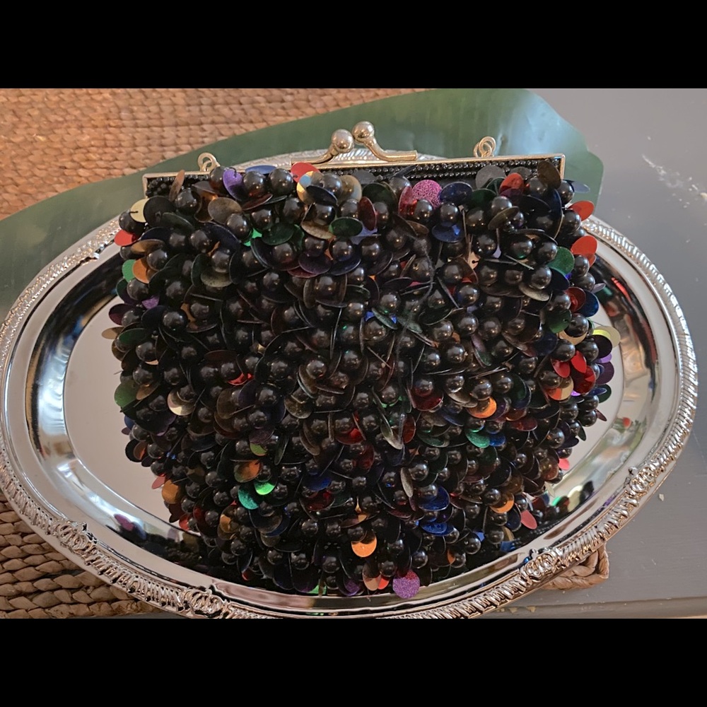Small vintage black clutch
